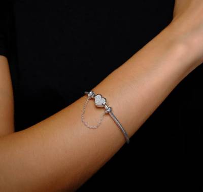 Pulseira Life Amor Fecho Brilhante Corao