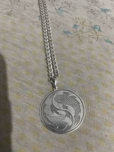 Prata 1x1 4,5mm 70cm Com Pingente Karpa