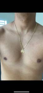 Cordo De Ouro Com Pingente 750/18k