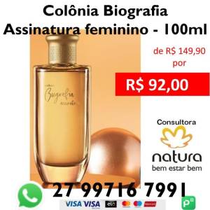 Natura Colnia Biografia Assinatura Feminino 100ml