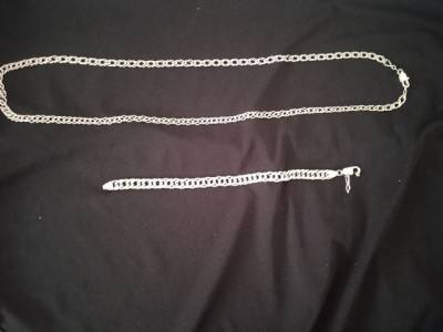 Corrente 70 Cm Prata 950 +++ Pulseira De Prata