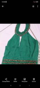 Vestido Adulto Na Cor Verde Esmeralda
