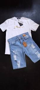 Kits Exclusivo Camisa Grife + Bermuda Jeans