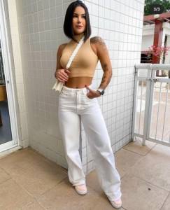 Cala Wide Leg Branca Nova Da Loja