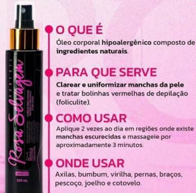 Rosa Selvagem Clareador E Uniformizador 100ml.