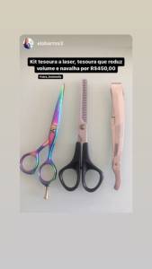Kit De Tesoura Baixa Volume, Navalha