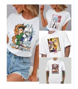 Camisa Blusas Animes Promoo 4 Por 100 Reais