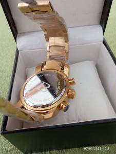 Relgio Bvlgari Iron Man Dourado Com Azul A Prova Dgua