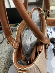 Bolsa De Couro Bege