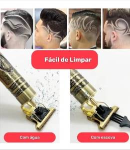 Mquina Profissional Acabamento Cabelo Barba Recarregvel br  br