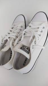 All Star Platform Branco Em Couro (original)