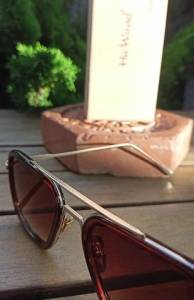 Oculos Dourado Degrad - Quadrado Masculino