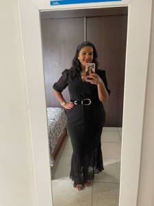 Vestido Crepe E Chiffon