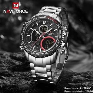 Relgio Masculino Prata Original Naviforce