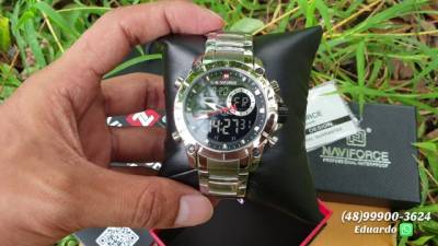 Relgio Dourado Naviforce 3atm