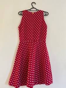 Vestido De Po Vermelho E Branco M