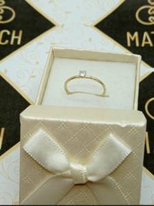 Anel Ouro 18k Com Zircnia Branca