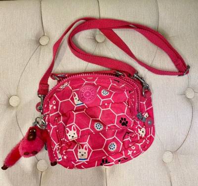 Bolsa Kipling Puck Pink Dog Rosa