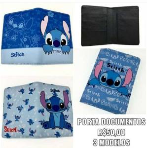 Porta Passaporte Stitch