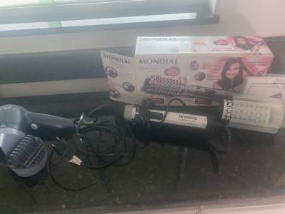 Escova Rotativa Mondial E Secador De Cabelo Arno
