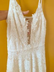 Vestido Renda Com Decote