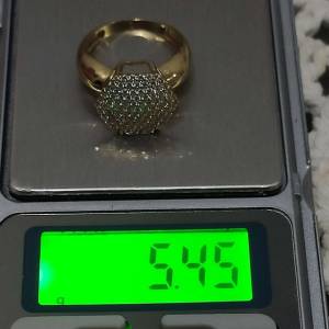 Anel Chuveirinho Ouro 18k