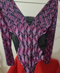 Body Lycra Transparente Na Lateral