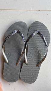 Havaianas Prata Com Glitter