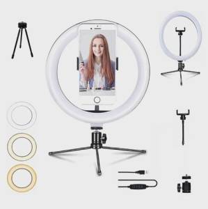 Ring Light Led Mesa Iluminador Blog Trip 8 Polegadas 20cm