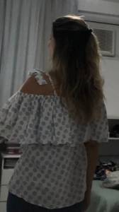 Blusa Branca E Azul Da Jumps Tamanho P
