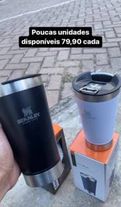 ltimas Unidades Copo Stanley Branco E Preto
