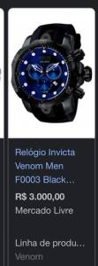 Relgio Invicta Venom Original $2.400