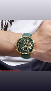 Relgio Naviforce Pulseira De Couro Verde Nf 9197
