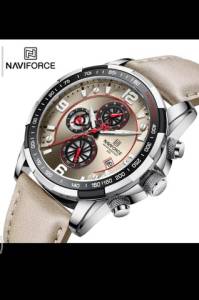 Relgio Naviforce Pulseira De Couro Genuno