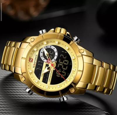 Relgio Naviforce Pulseira Metlica Prata E Dourado