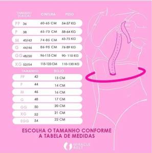 Cinta Modeladora 4 Fechos Miracle Belt - Tam P