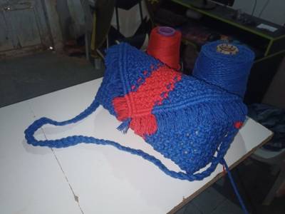Linda Bolsa Em Macram