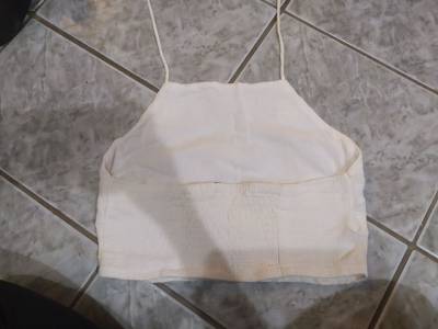 Cropped Branco Bordado