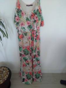 Vestido Floral Com Fendas Renner