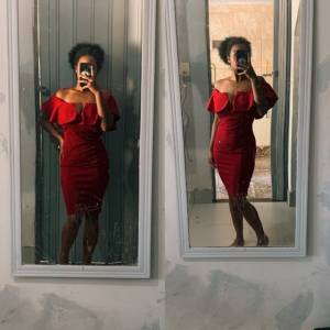 Vestido Vermelho Vinho
