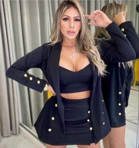 Conjunto 3 Peas Com Short Saia