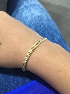 Pulseira Prata Banhada A Ouro