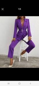 Conjunto Blazer + Cala Tam 38 - Prpura