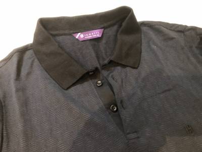 Polo Highstil Pima Algodo Peruano Nova M Slim Chumbo E Preta