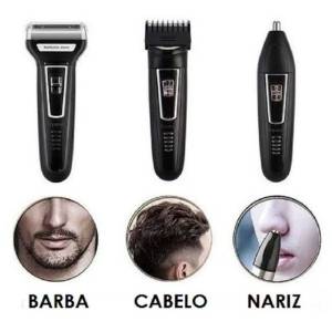 Aparelho De Barbear Depilador Eltrico 3x1 Recarregvel Pro