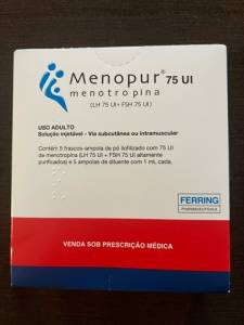 Menopur 75ui Ferring 5 Frascos Soluo + 5 Ampolas 1ml Diluente