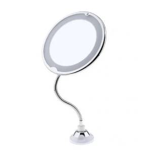 Espelho 360 Graus De Rotao - 10x Ampliao C/ Luz Led