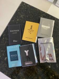 6 Amostras Perfumes Importados