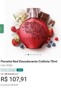 Floratta Red Desodorante Colnia 75ml br