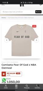 Camisa Fear Of God Nba